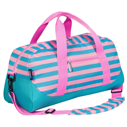 Pink Stripes Overnighter Duffel Bag (25918)