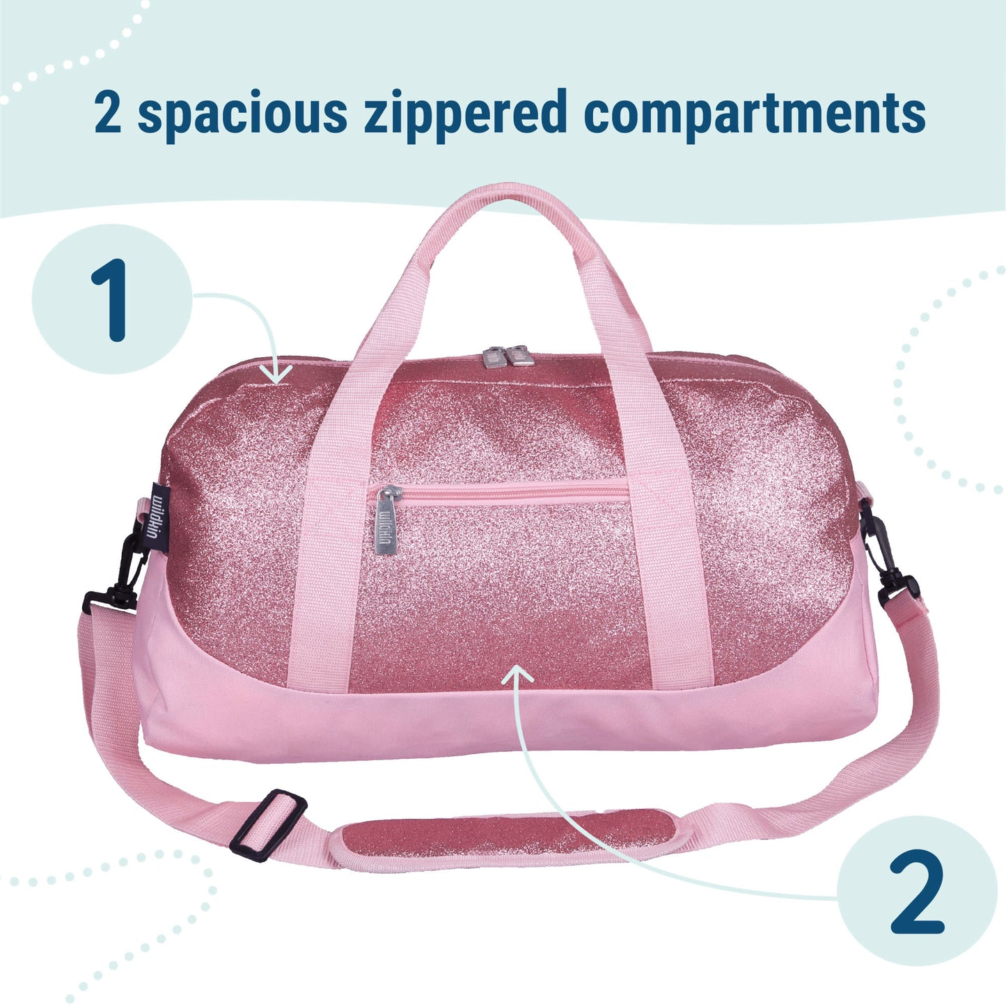 Pink Glitter Overnighter Duffel Bag (25902)